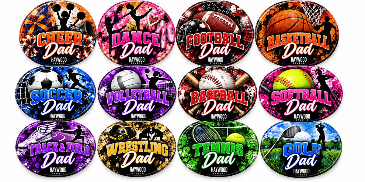 Custom Sports Mom & Dad Button-2.95"